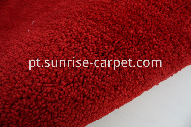 Elastic Polyester Shaggy Rug Red Color
